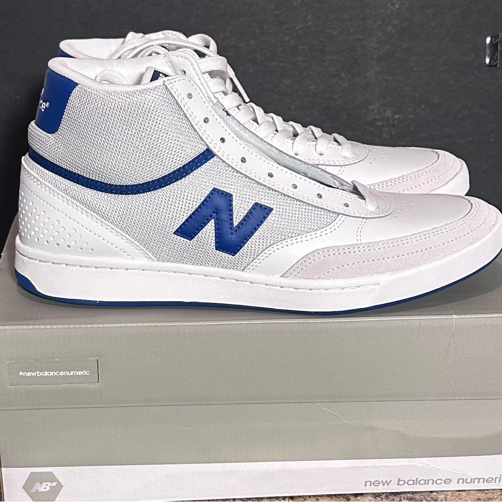 New Balance 440 Men's White and Blue High-Top Sneakers